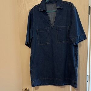 Denim Short Sleeve Tunic